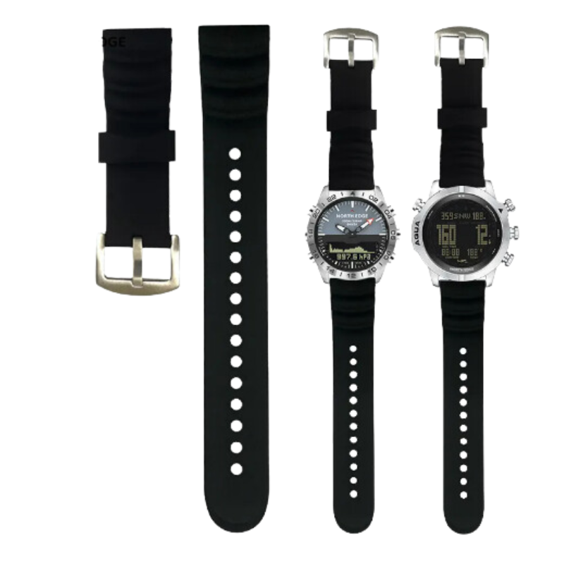 Cinturino nero esteso per gli orologi North Edge