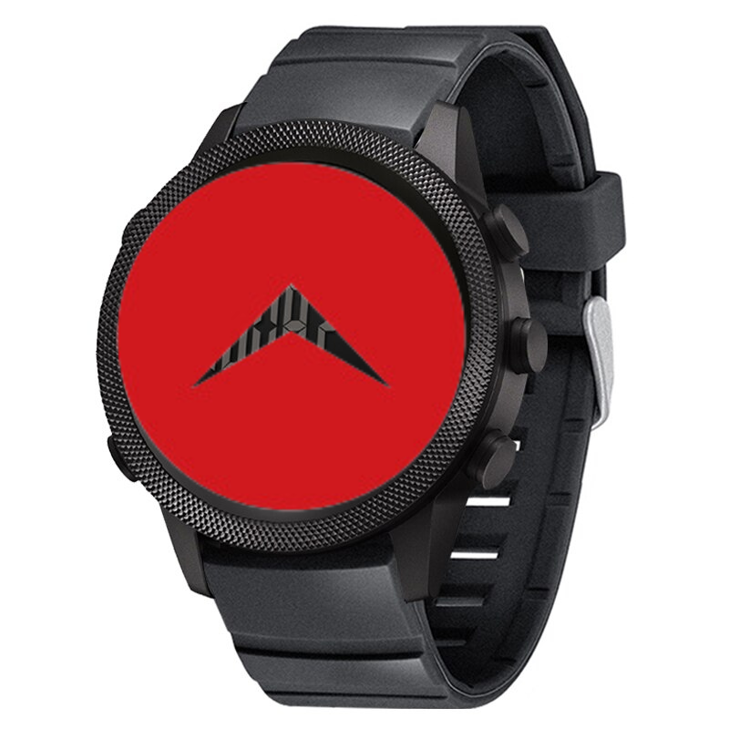 Schwarzes Armband fur North Edge APACHE 46 Uhr