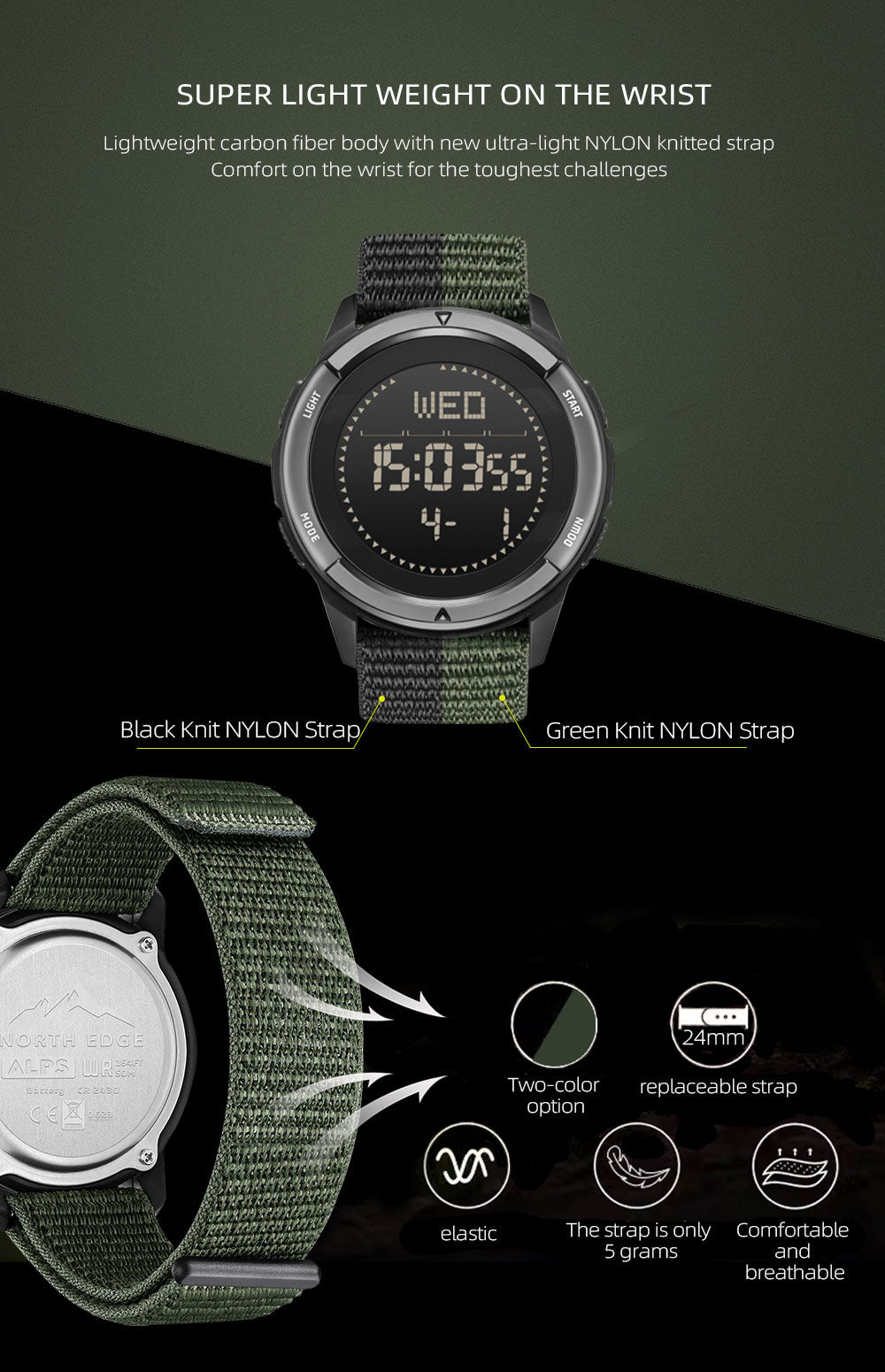 Smart Watch Waterproof 50m Compass Altimeter Barometer Apache 3 Sport  Military Original North Edge Men's Digital Smartwatch - Smart Watches -  AliExpress