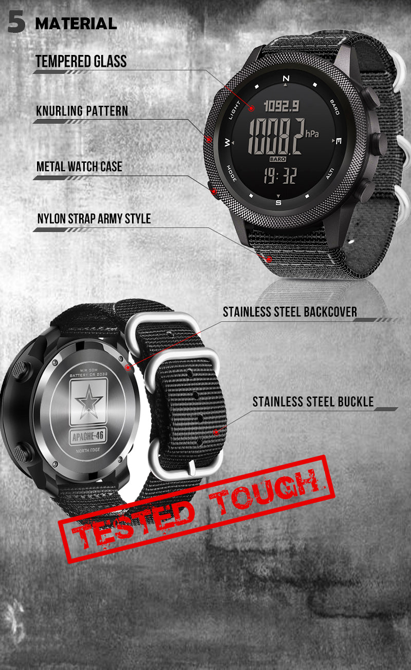 North Edge Apache smart watch Men sport smartwatch for Running Climbing  Swimming Compass Altimeter Barometer waterproof 50m - Price history &  Review | AliExpress Seller - Vape World Store | Alitools.io